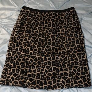 NWOT Liz Claiborne soft animal print cheetah skirt lined size 12